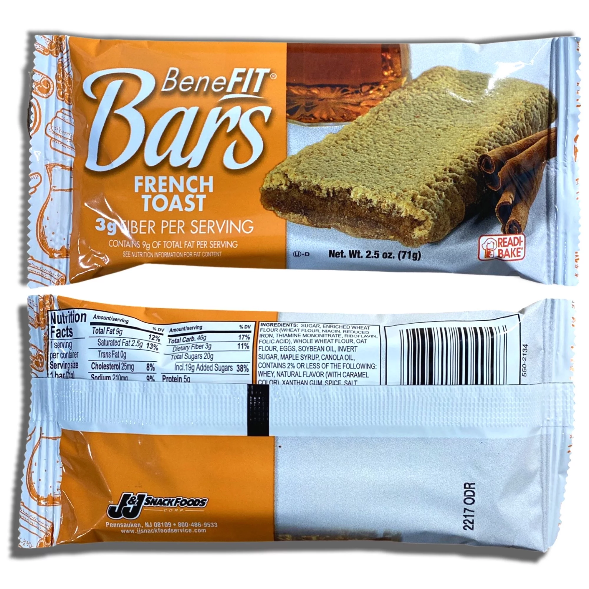 (3 pack) French Toast BeneFit Bars by Readi-Bake Bundled by Tribeca Curations | 2.5 Ounce | Value Pack of 12