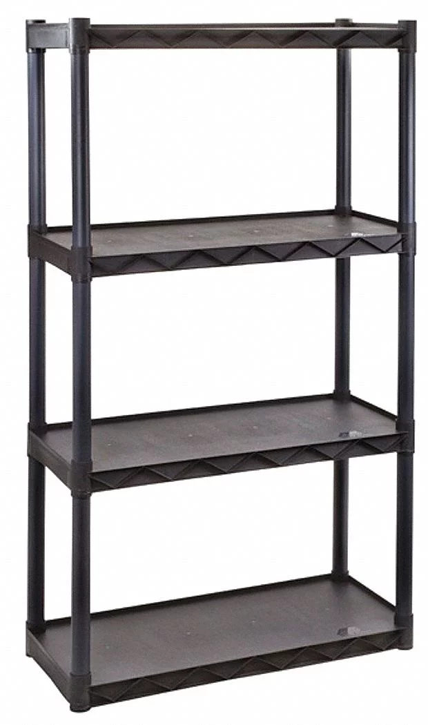 Plano Molding Plastic Shelving Dark Gray  Polypropylene 904-011