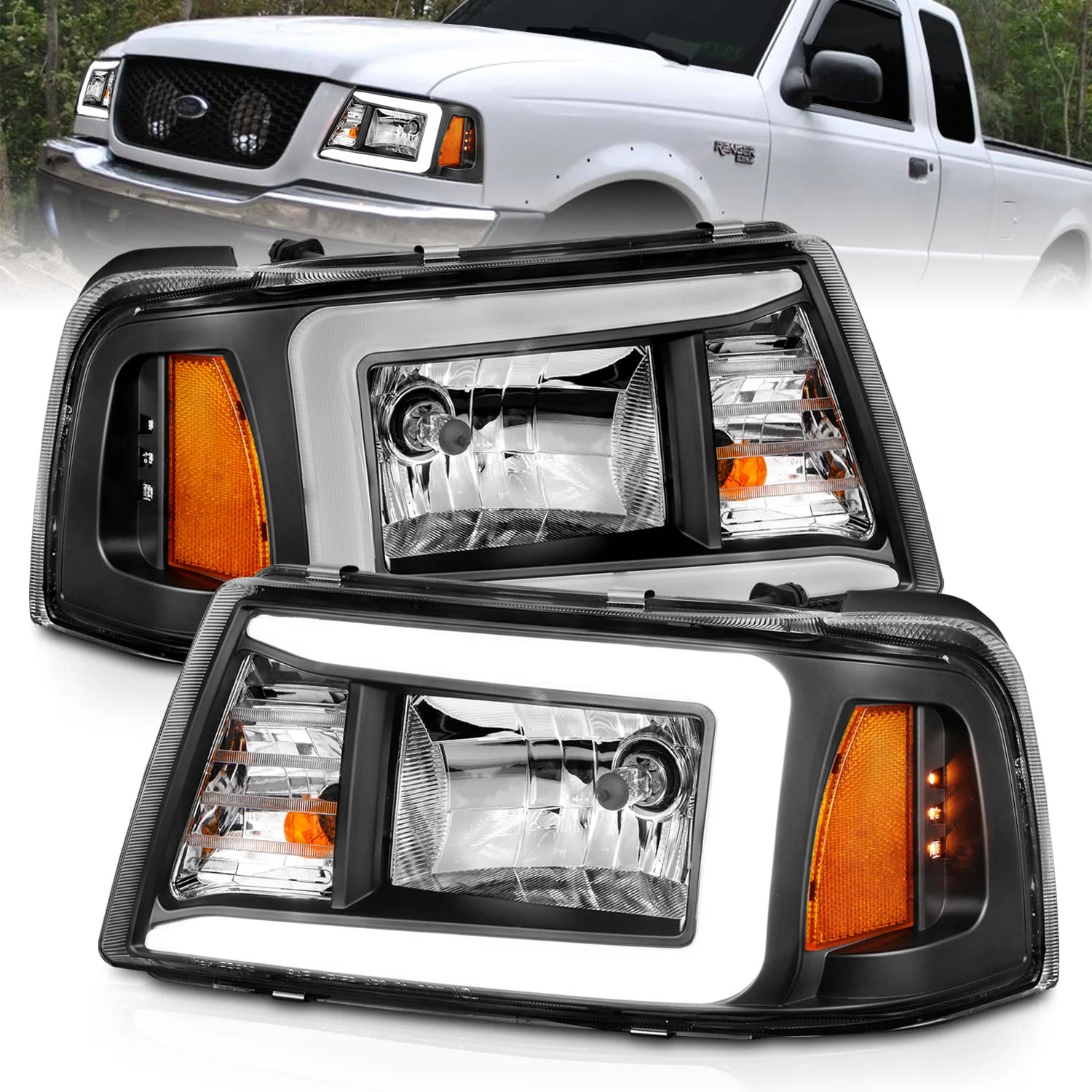 ANZO USA 111511 Crystal Headlight Fits select: 2001-2011 FORD RANGER