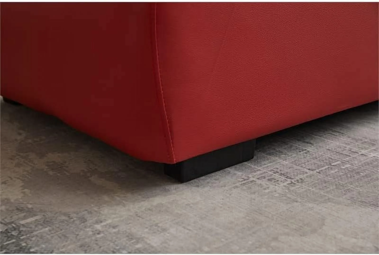 Kolar Faux Leather Yoga Relaxing Chaise In Red