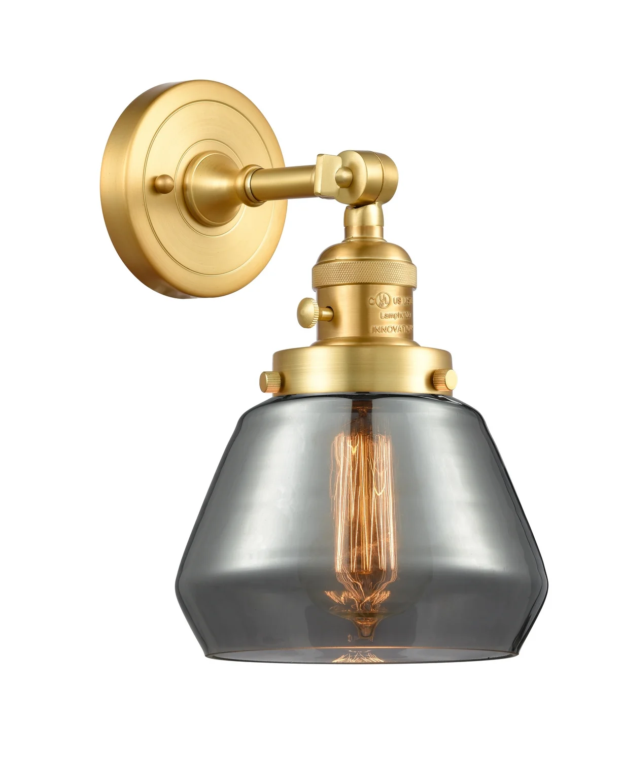 Innovations 203SW-SG-G173 Fulton 1 Light Sconce part of the Franklin Restoration Collection, Satin Gold
