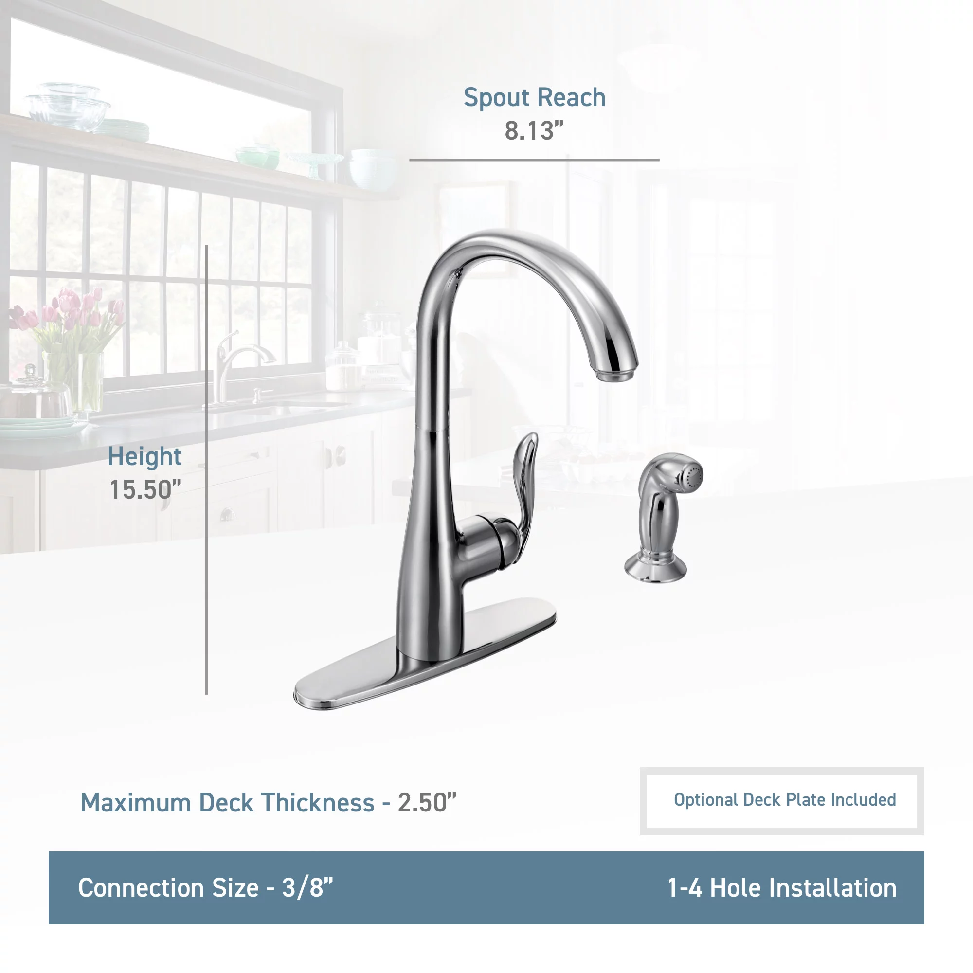 Moen 7790SRS Spot resist stainless one-handle kitchen faucet