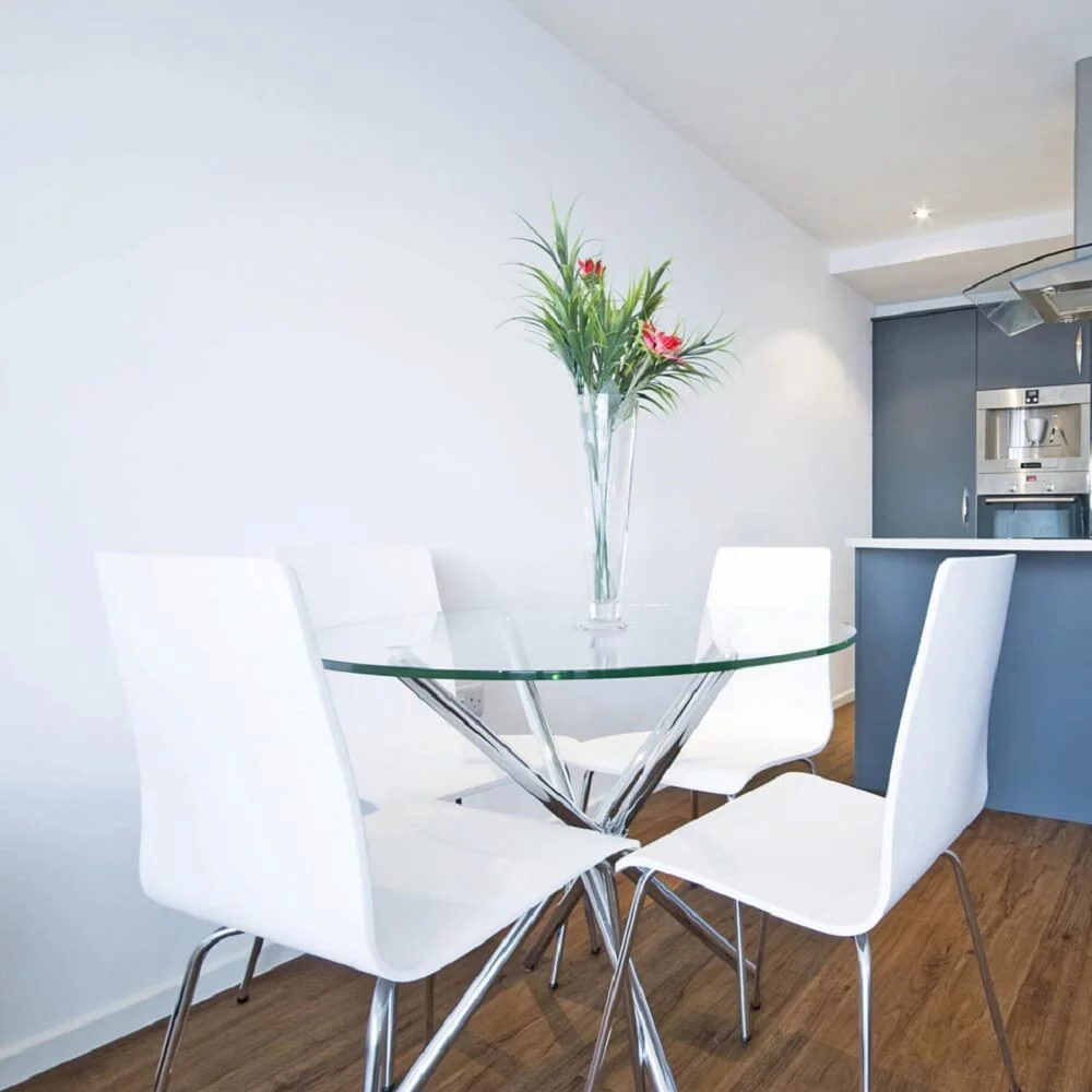 30 Inch Round Glass Table Top 3/4 Inch Thick Clear Tempered Glass With Ogee Edge Polished