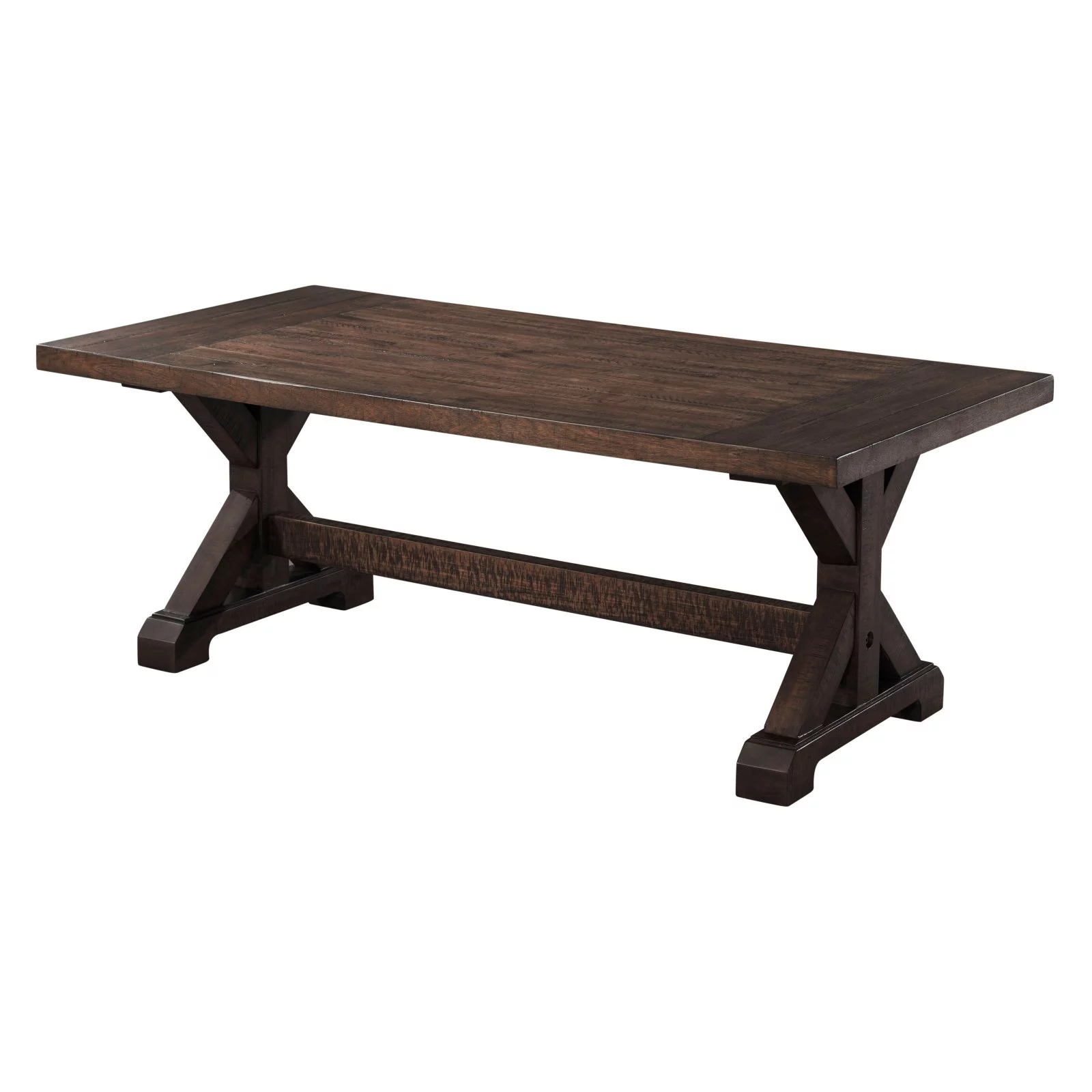 Picket House Furnishings Flynn Trestle Coffee Table in Walnut