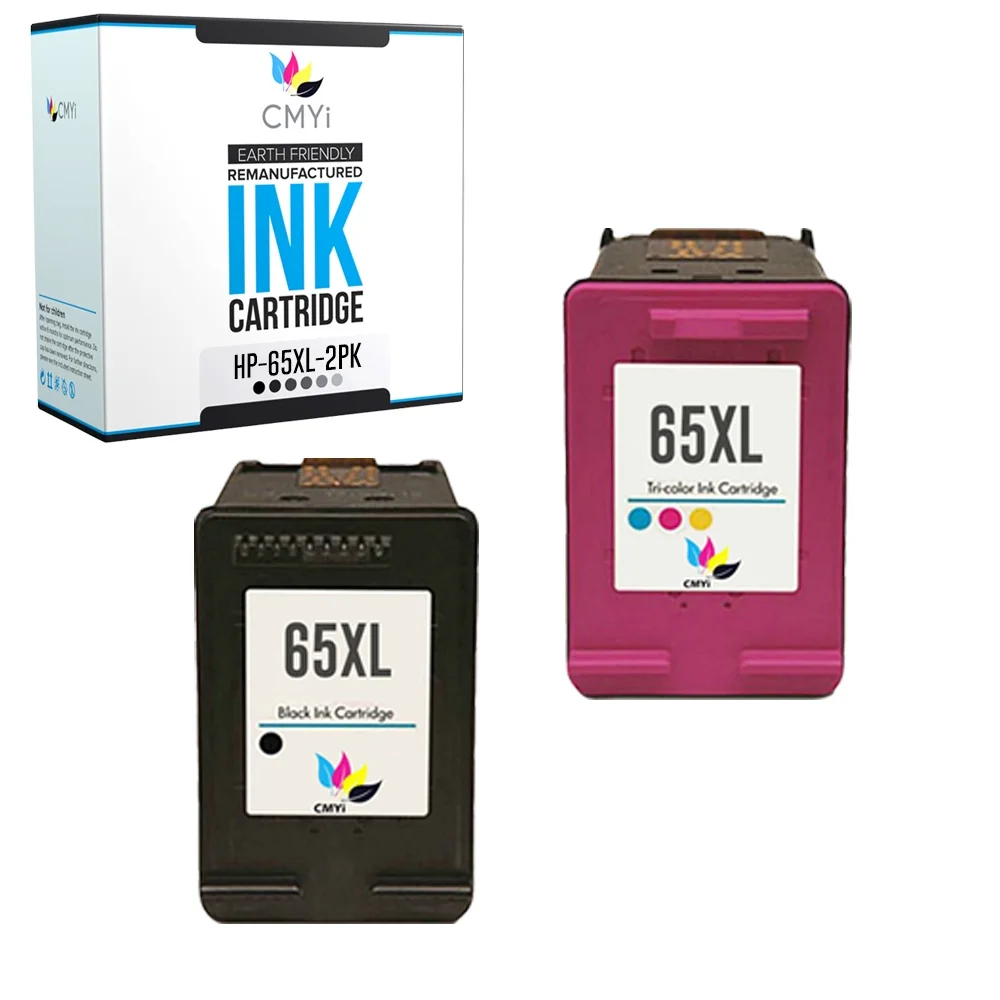 CMYi Ink Cartridge Replacement for HP 65XL - 2-pack (1x Black, 1x Color) - High Yield