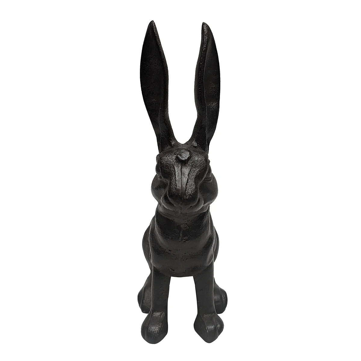Metal Rabbit Door Stop Stopper Cast Iron Outdoor Patio Yard Art Garden Statue Rustic Home Decor
