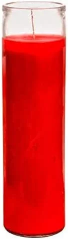 Jar Candles - Red Yellow Blue Green Wax Candle (4 Pack) Sanctuary Vigils Blessings Prayers - Unscented Glass Jars Candle Set - Jar Candles