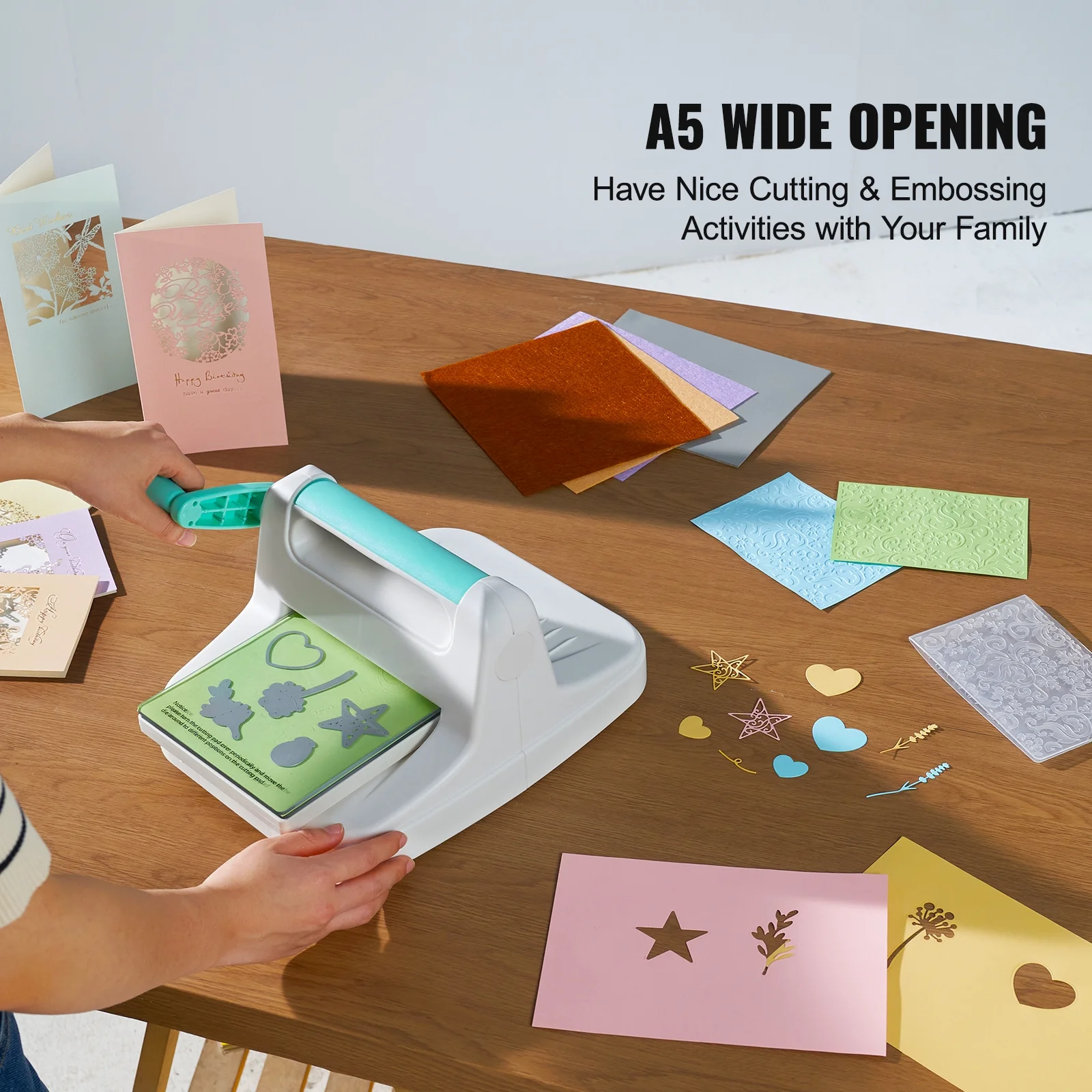 SKYSHALO Die Cutting & Embossing Machine for Arts & Crafts, 6 Inch Portable Manual Cut Machine, Scrapbooking & Cardmaking Tools, Perfect for Invitations, Birthday Cards, Greeting Cards
