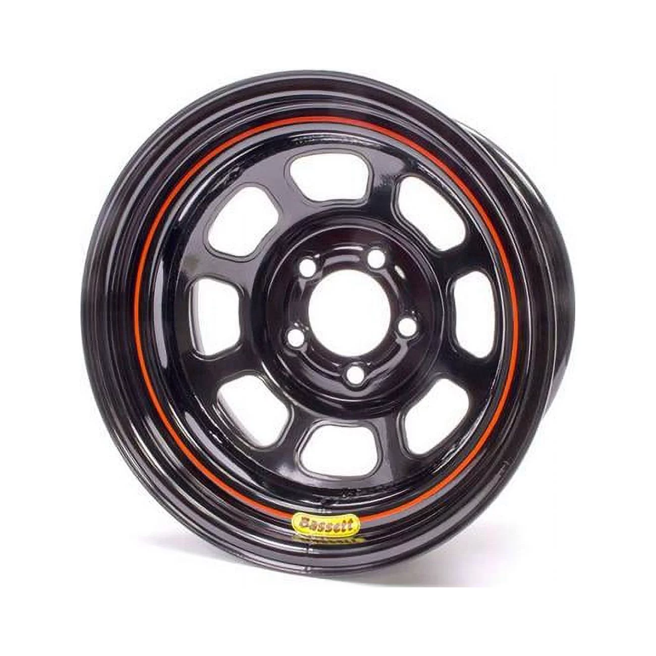 Bassett 57RF375 DOT Street Legal Wheel - 15 x 7 in. - 5 x 4.5 in. - Black - 3.75 Back Spacing - 21.75 lbs