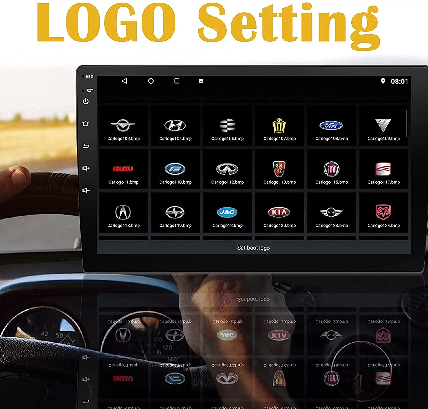 Binize Double Din Car Stereo  Wireless carplay Android auto 9 Inch Touch Screen Android Car Radio GPS Navigation Head Unit with FM, Bluetooth,Mirror Link
