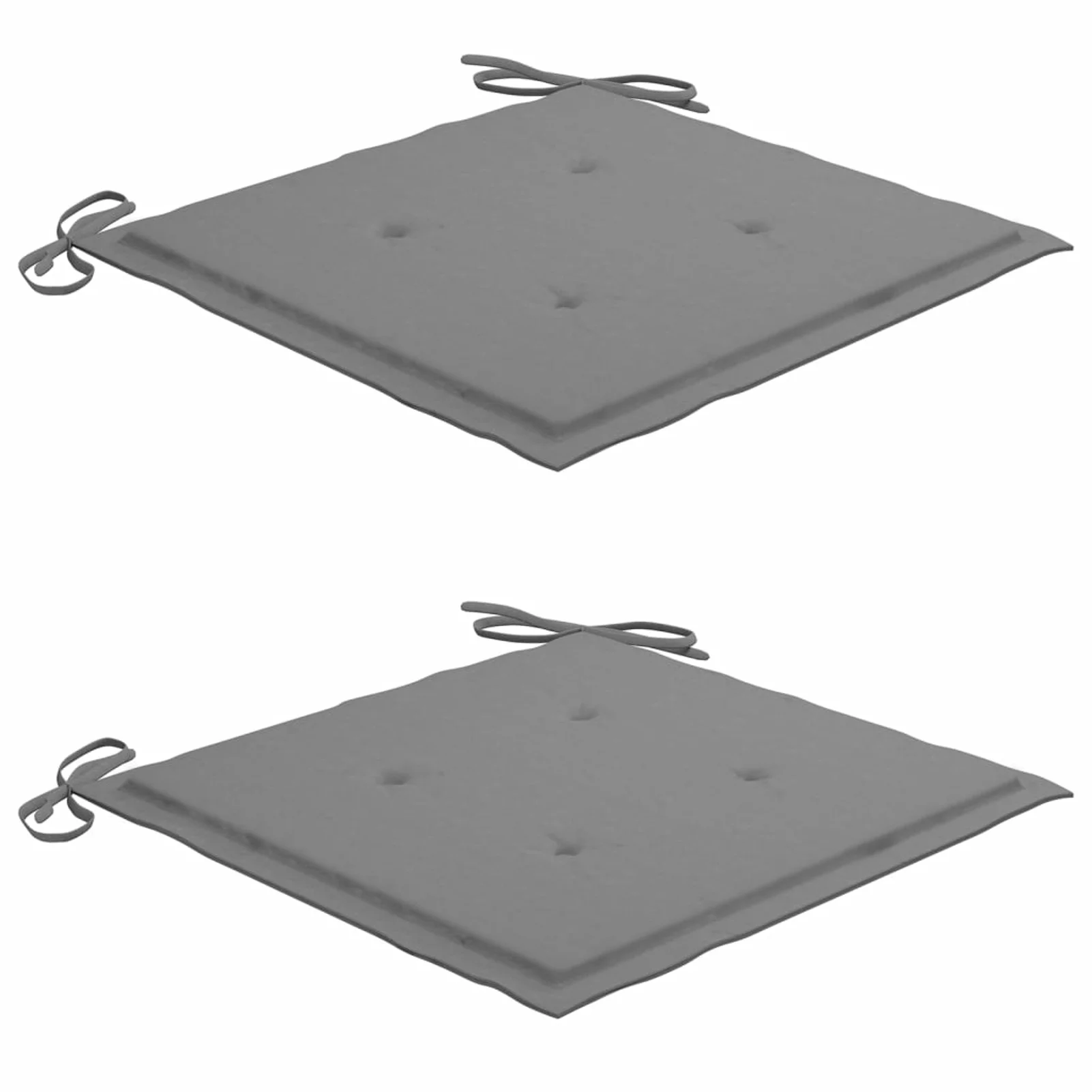 Dcenta 2 Piece Garden Chair Cushions Fabric Seat Cushion Patio Chair Pads Gray for  Furniture 19.7 x 19.7 x 1.2 Inches (L x W x T)