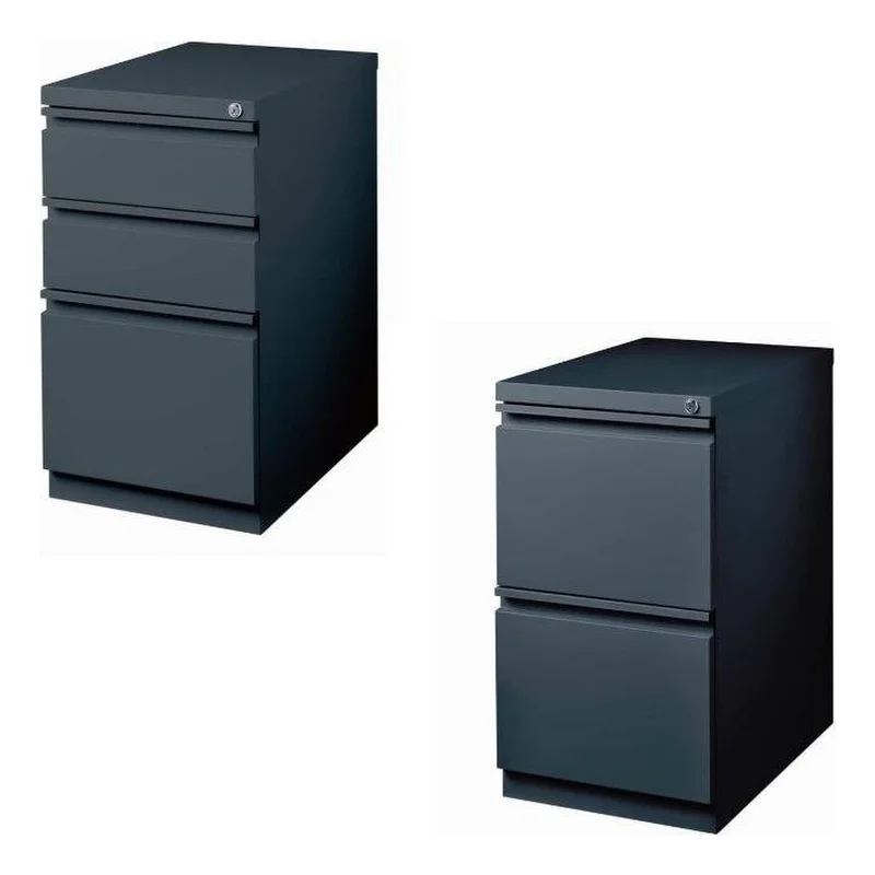 Value Pack (Set of 2) Drawer Filing Cabinet in Charcoal