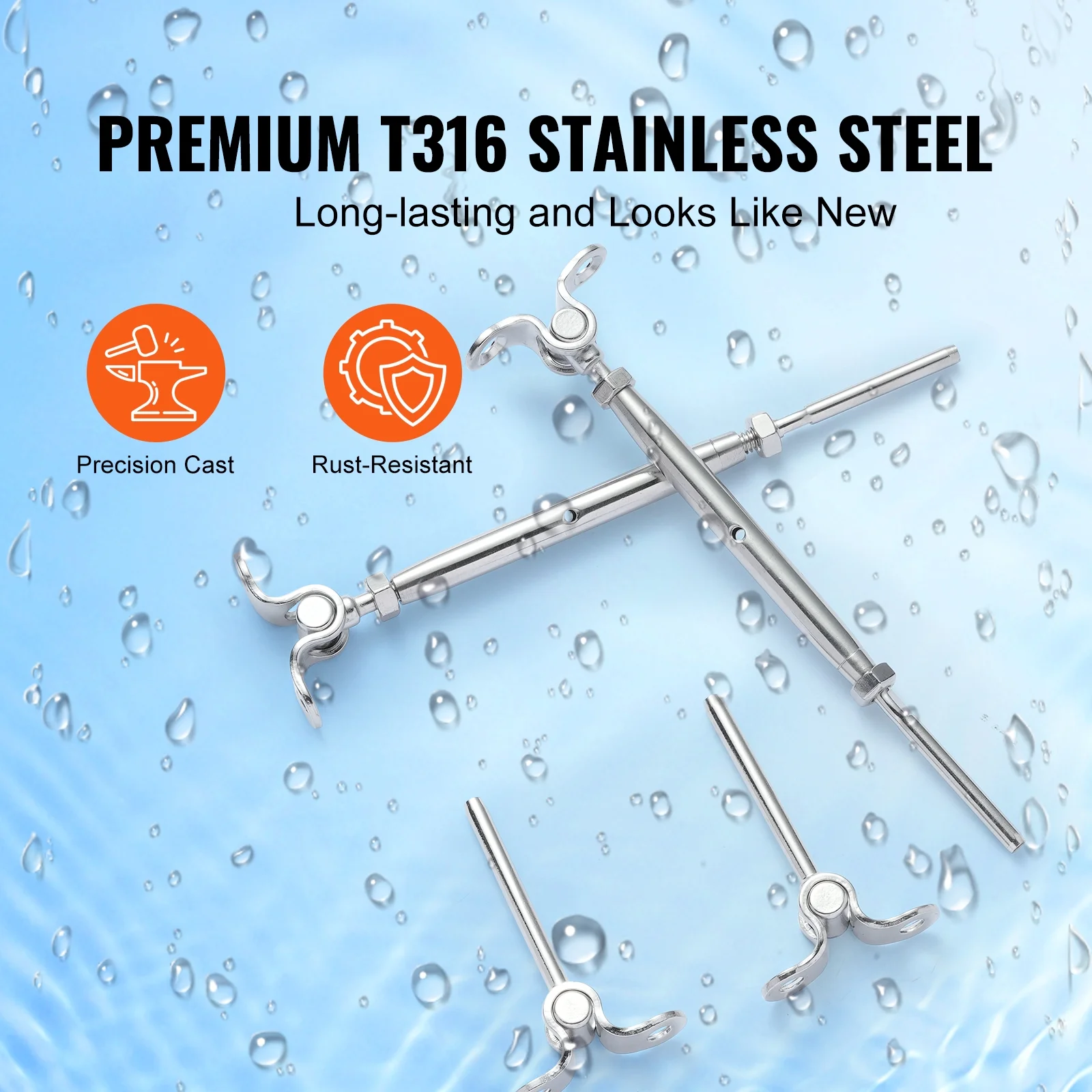SKYSHALO 20 Pack T316 Stainless Steel Adjustable Angle 1/8