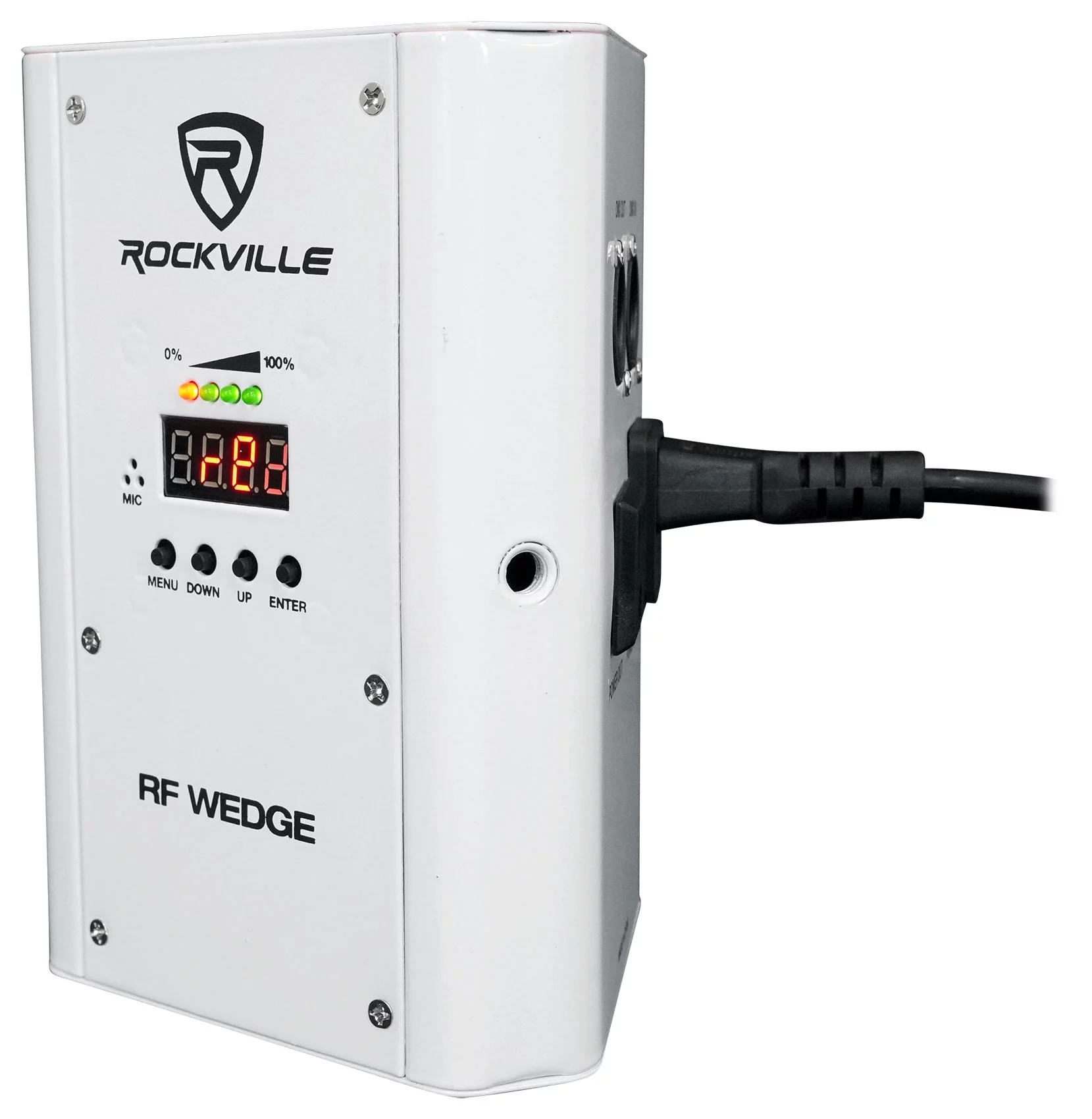 5 Rockville RF WEDGE WHITE RGBWA+UV Battery Wireless DMX DJ Up Lights+RF Remotes