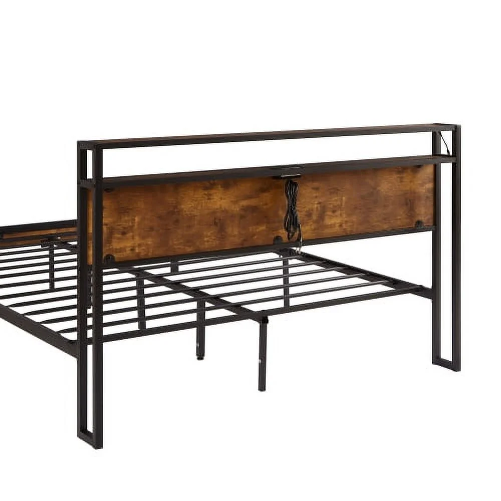 DremFaryoyo Full Size Metal Bed Frame with Headboard and Footboard