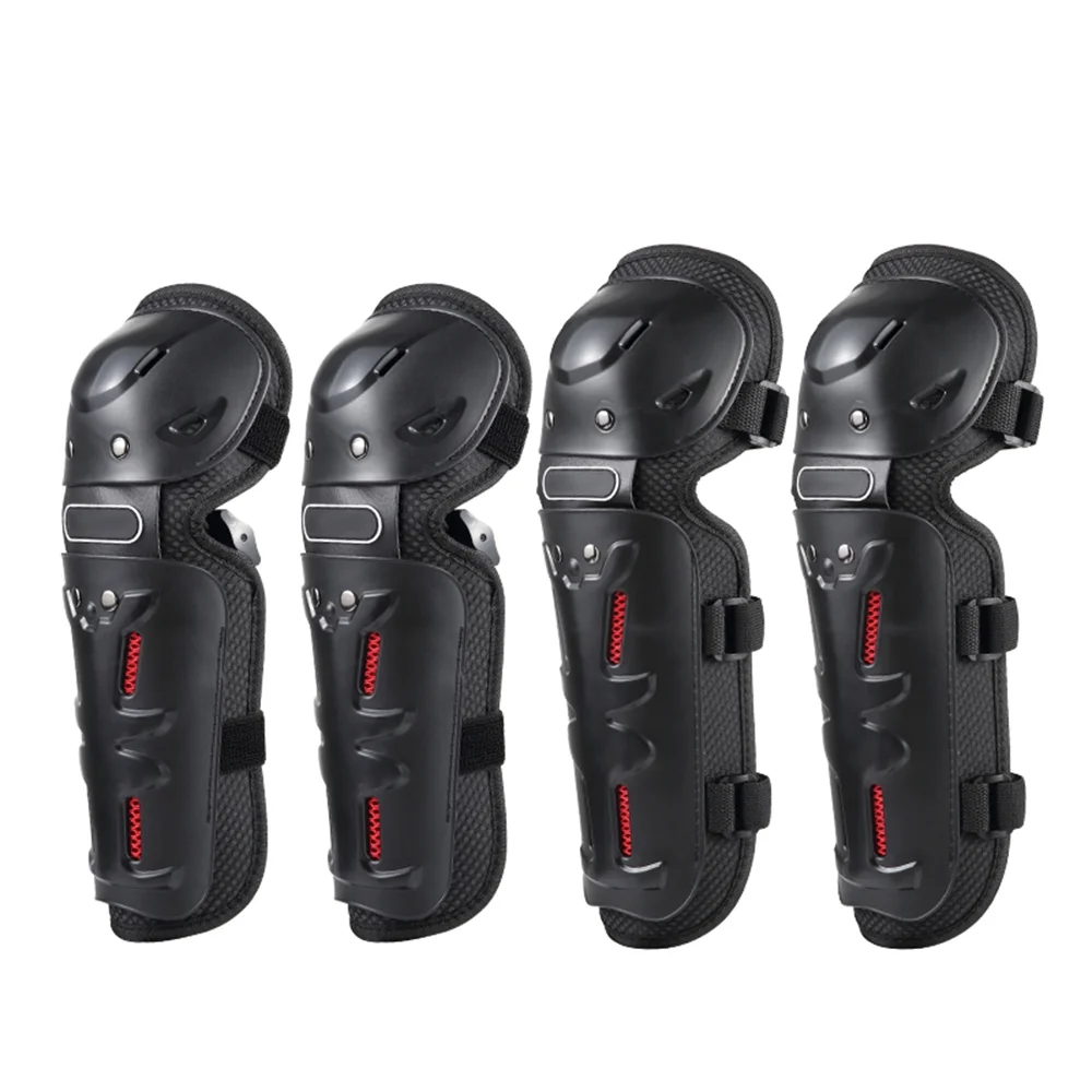Aibecy 4PCs Cycling Knee Brace and Elbow Guards MTB Bike Motorcycle Riding Knee Support Protective Pads Guards Cycling Knee Protector Gear