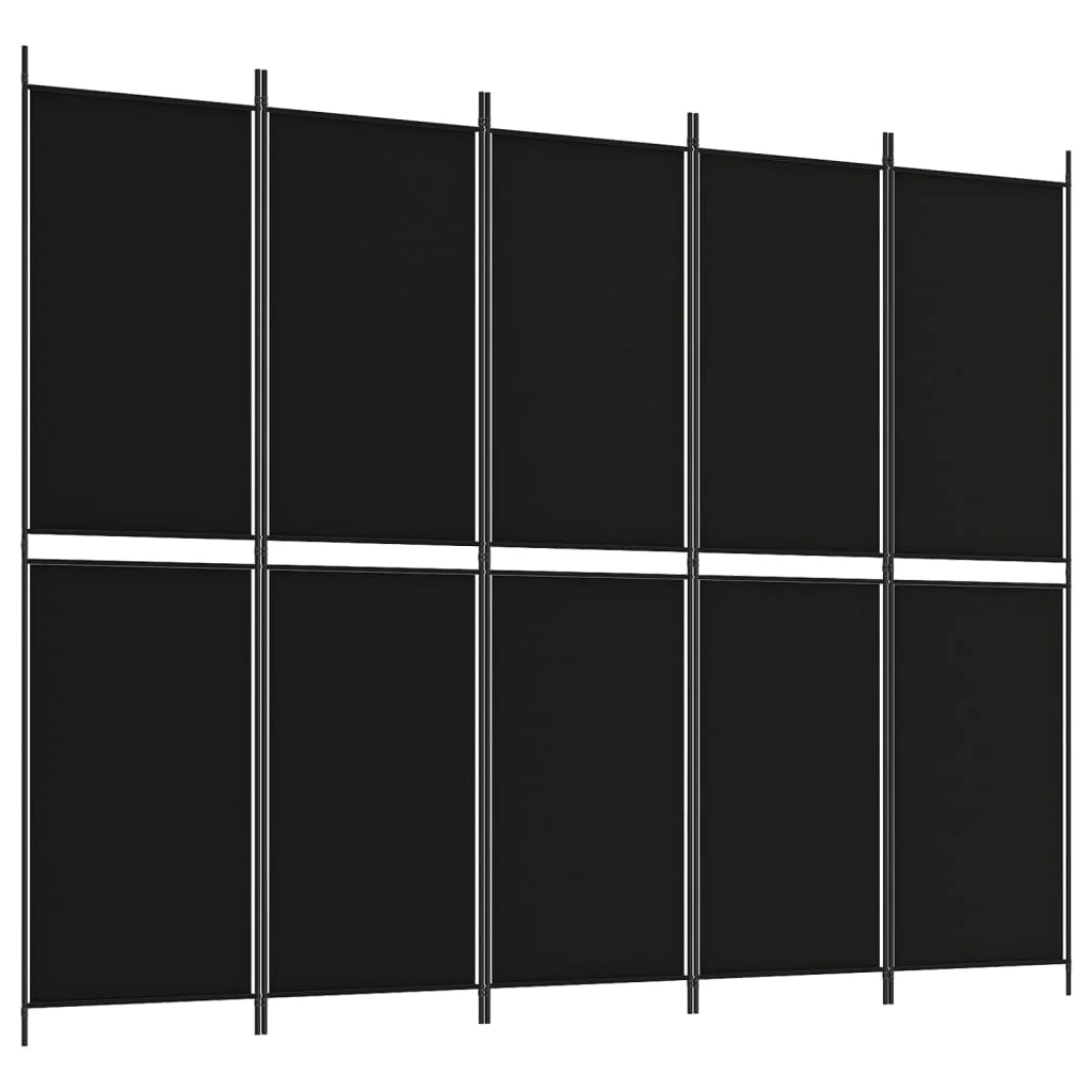 Anself 5-Panel Room Divider Black 98.4