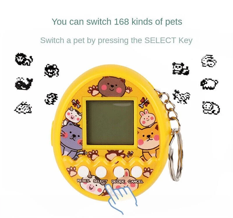 Tamagotchi Electronic Cyber Pet Retro Toys Virtual Game Nostalgic 90's Keyring