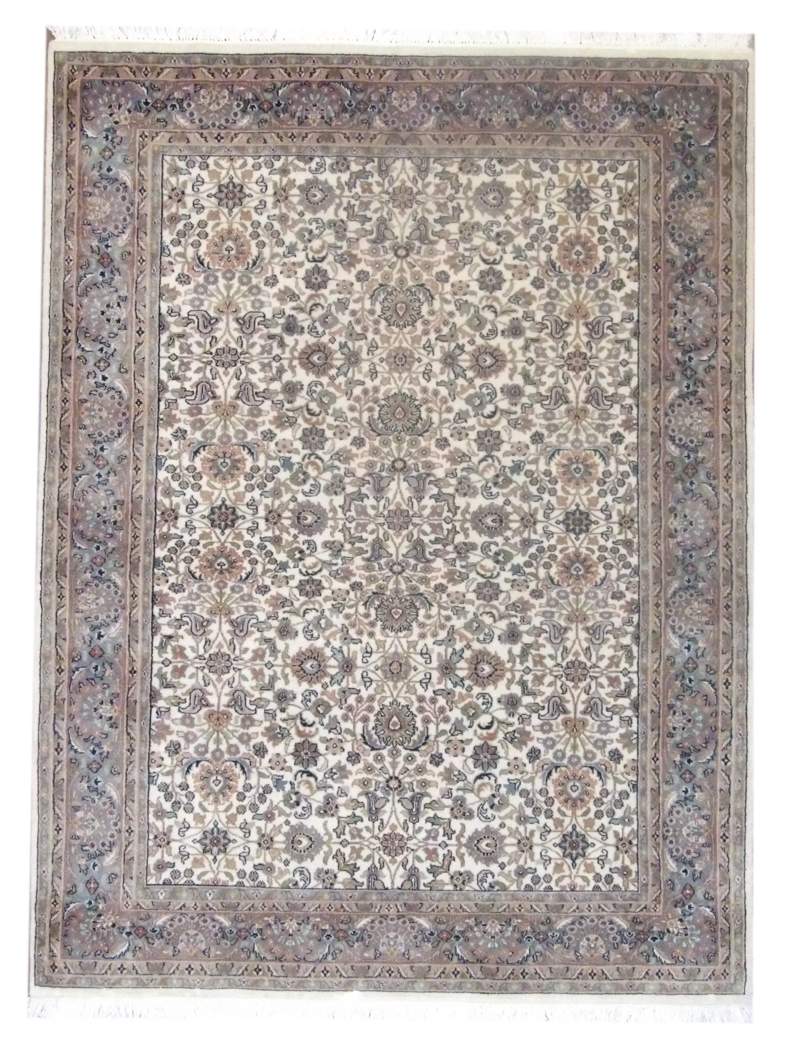 Wahi Rugs Hand Knotted Fine Persian Kashan 5'0