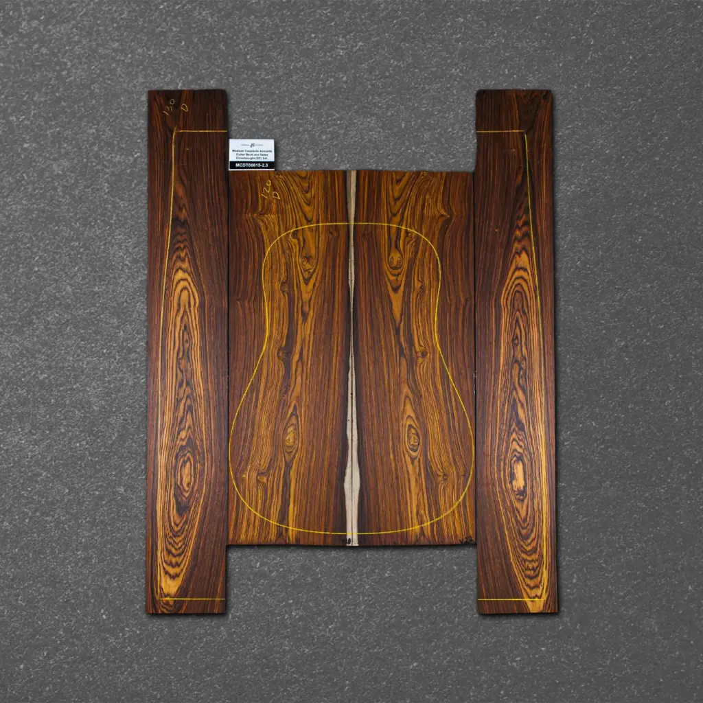 Mexican Cocobolo Acoustic Guitar Back and Sides Dreadnought (DT) Set. – MCDT000615-2.3