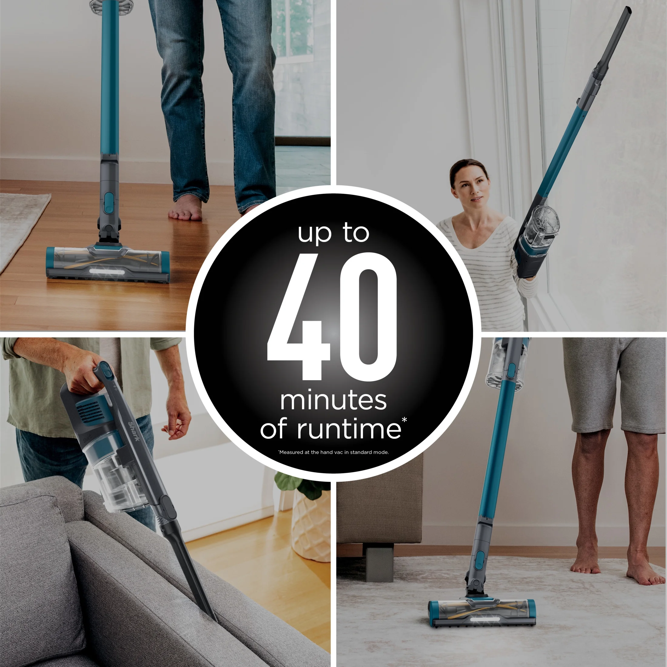 Shark Pet Pro Cordless Stick Vacuum Cleaner with Powerfins Brushroll, 40 min Runtime, IZ240