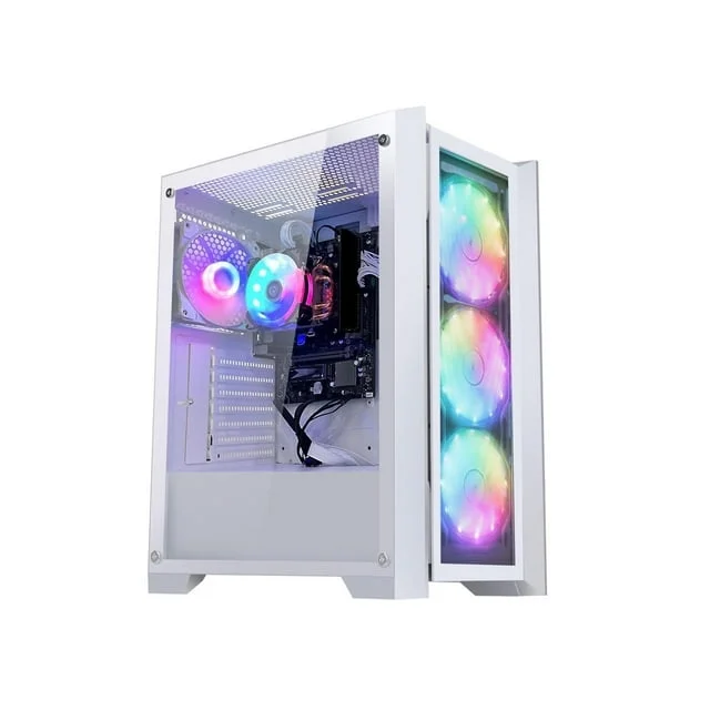 Orangexin Apollo Gaming Desktop PC - AMD Ryzen 5 5600G 6-Core 3.9GHz- 32GB DDR4 3200MHz - 1TB M.2 +2TB SATA SSD- WIFI & Bluetooth 5.3 -RGB Fans - Windows 11 Pro Desktop Computer