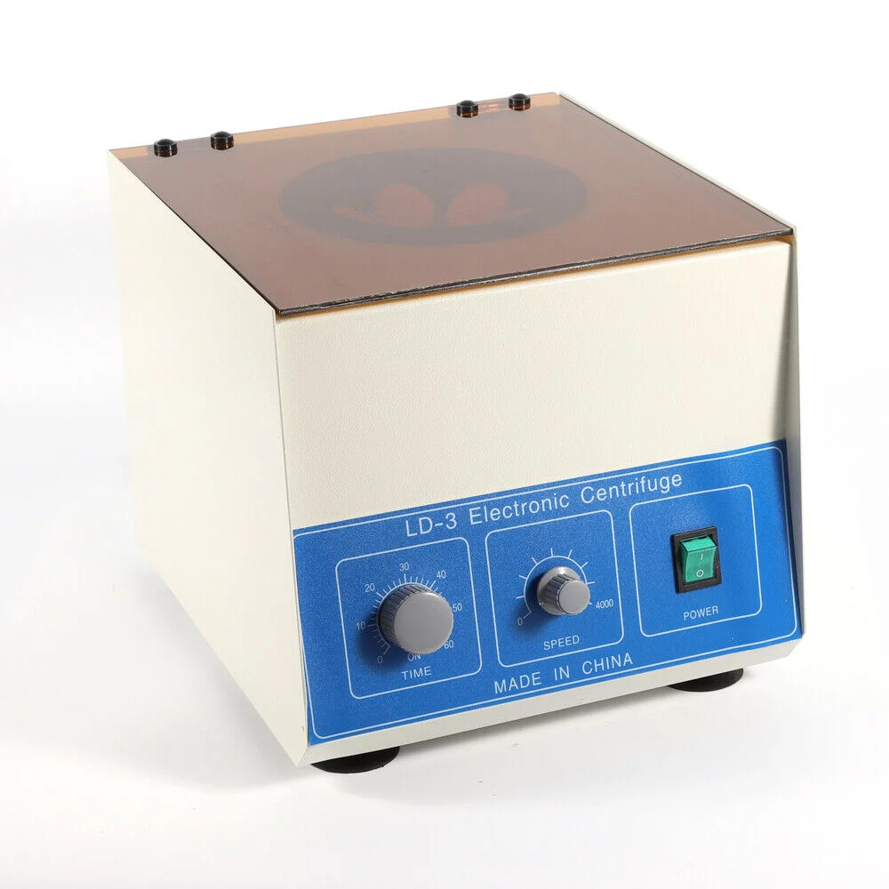 Miumaeov 6*50ml LD-3 Electric Benchtop Centrifuge Lab Medical Practice Dental Centrifuge Machine with Timer 0-60min and Speed Control 4000rpm