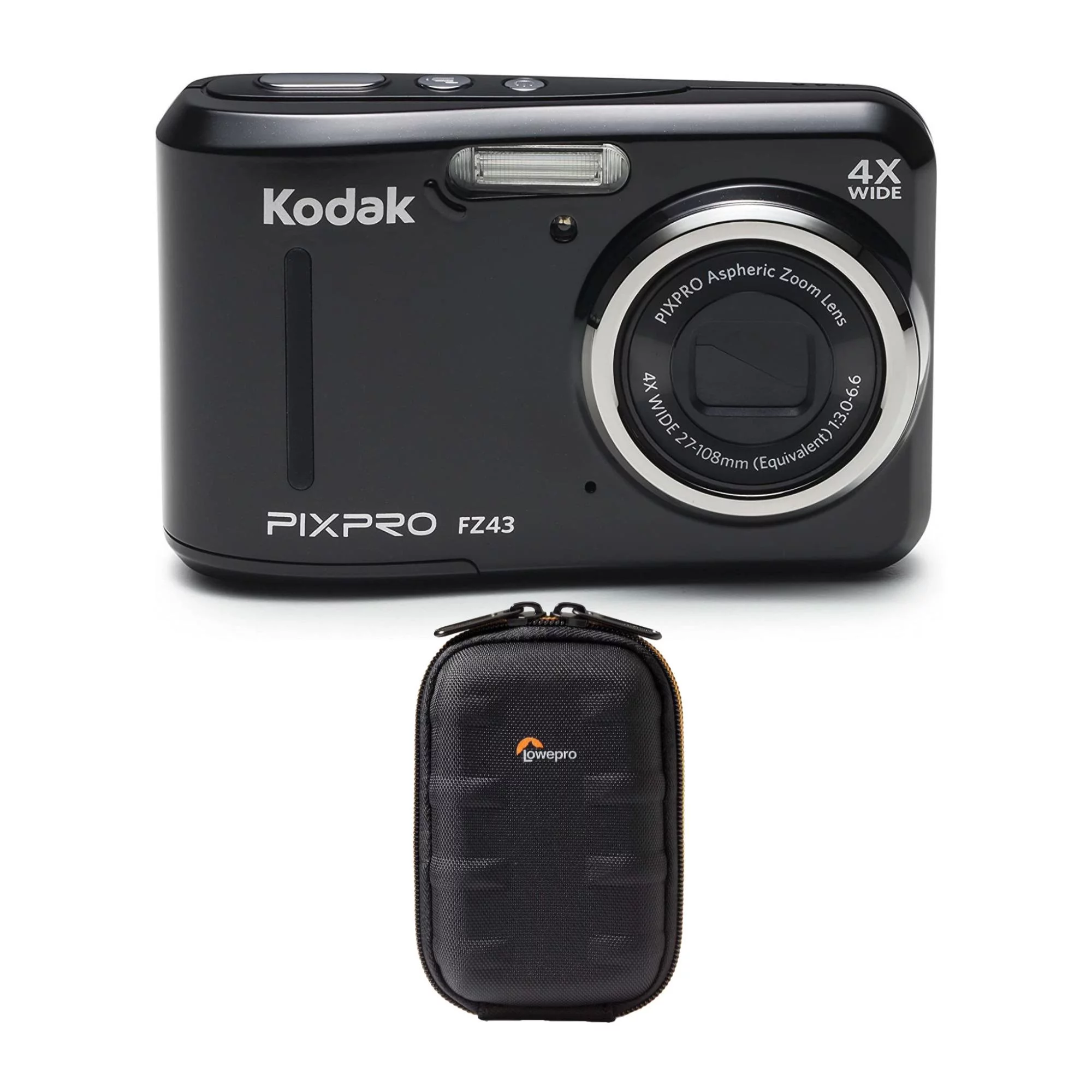 KODAK PIXPRO FZ43 16 MP Digital Camera (Black) with Carrying Case Bundle