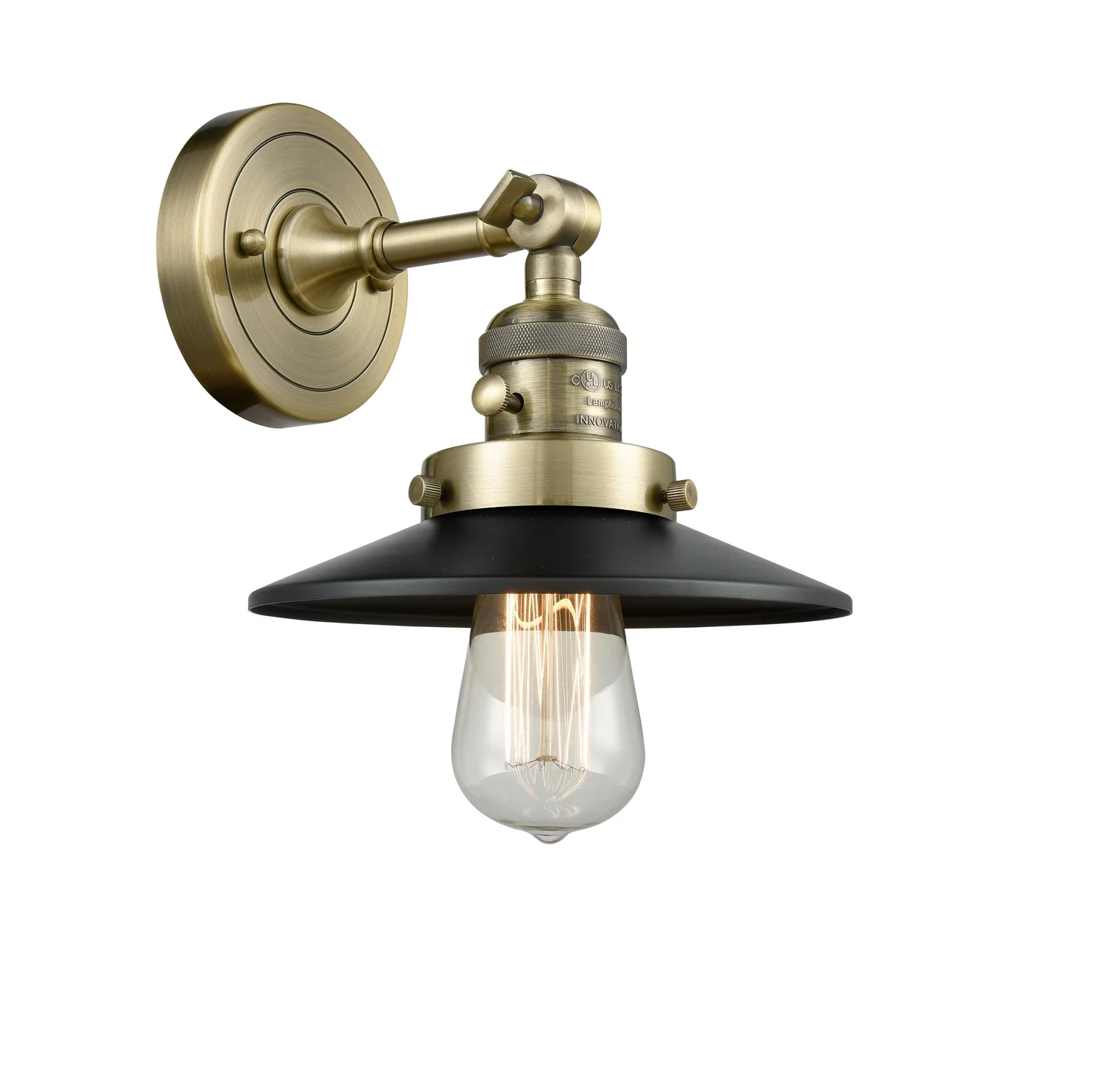Innovations 203SW-AB-M6-LED One Light Wall Sconce from Franklin Restoration collection
