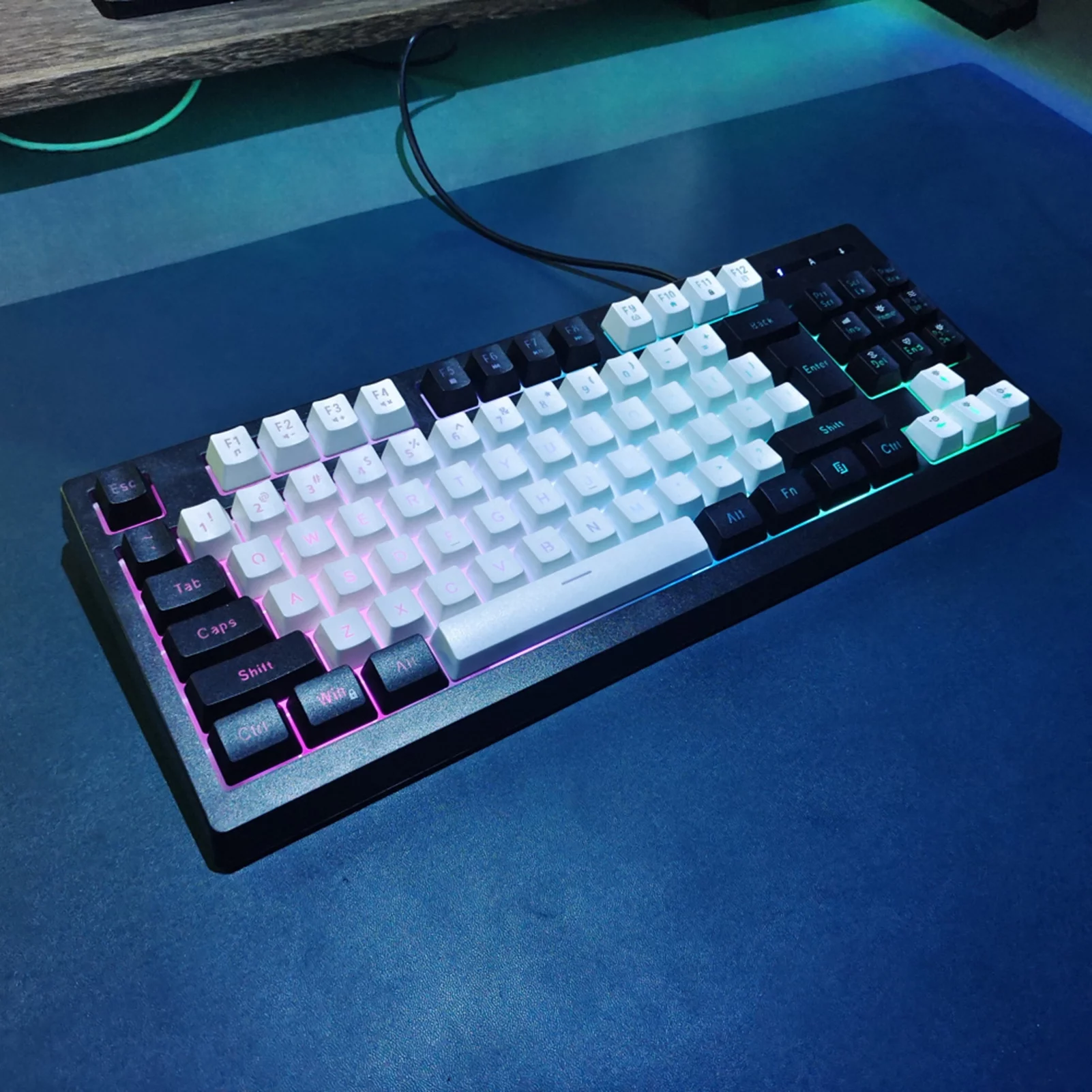 Keyboard,Wired K87 Adjustable Membrane But Super Conflict-free Membrane But Adjustable 25-key Conflict-free A877 Wired But Super Feel Buzhi Adjustable 25- Conflict-free Eryue Qisuo Huiop 87-key