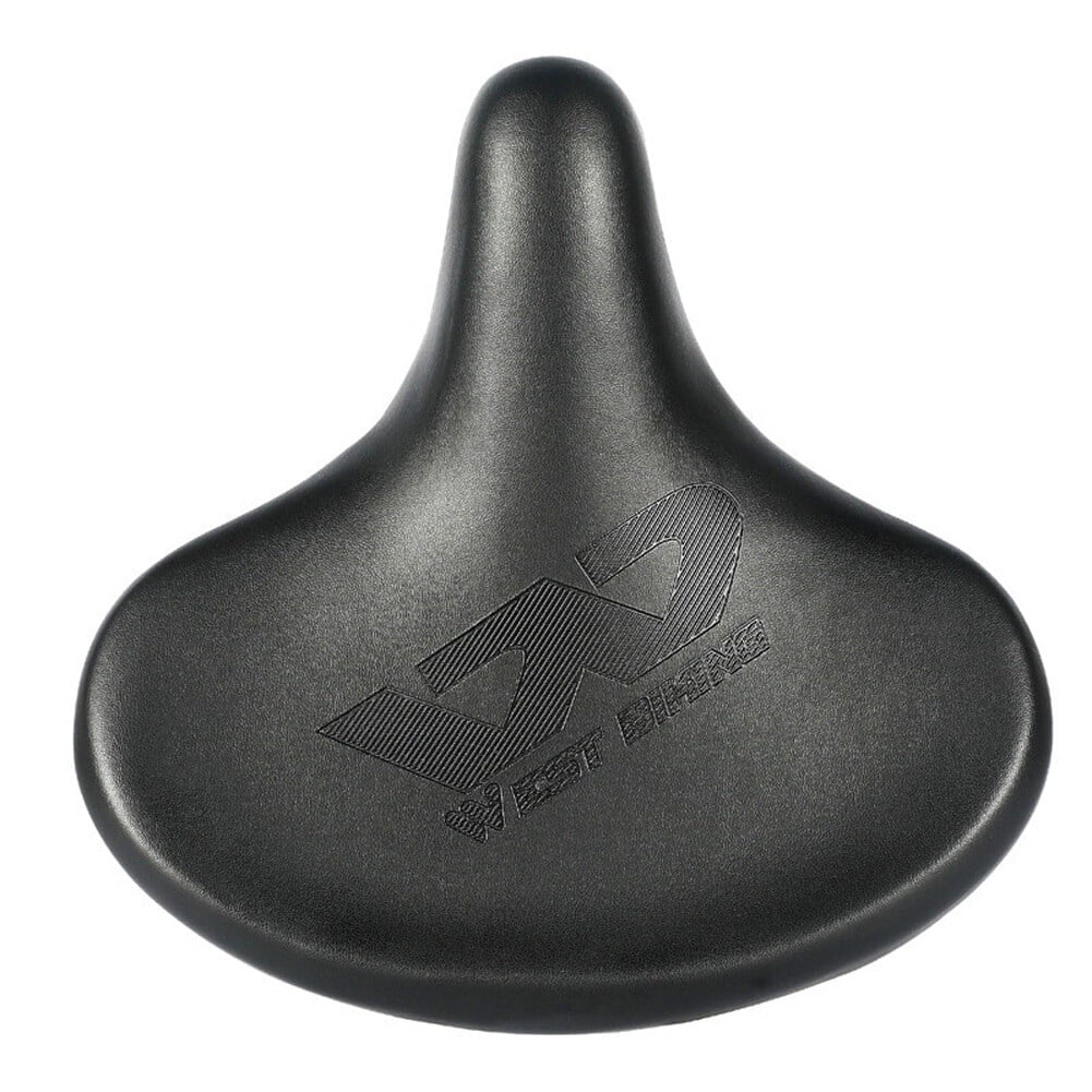 WEST BIKING Bike Saddle Comfortable Shock Absorption Wide Seats Cushion with Reflective Straps