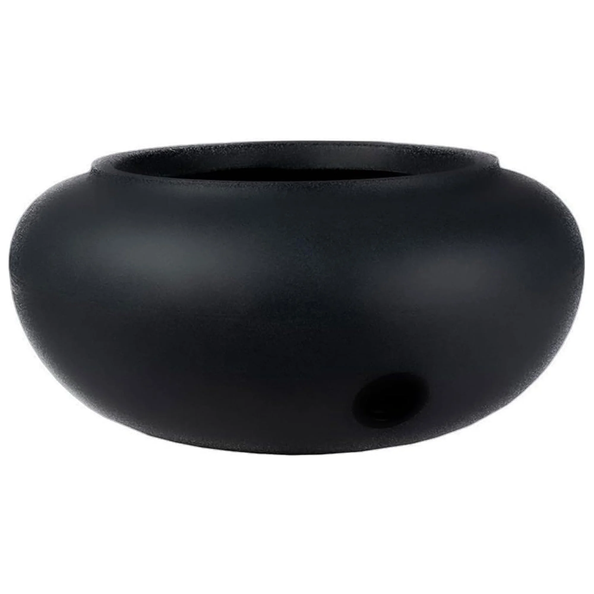 The HC Companies 21 Inch Hose Planter Pot for Patio, Garden & Lawn, Black