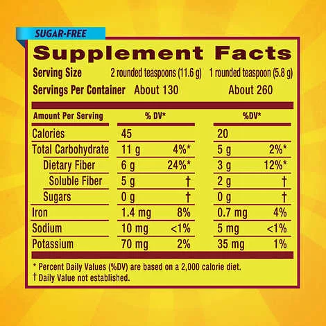 Metamucil® MultiHealth Fiber, Sugar Free, 228 Doses