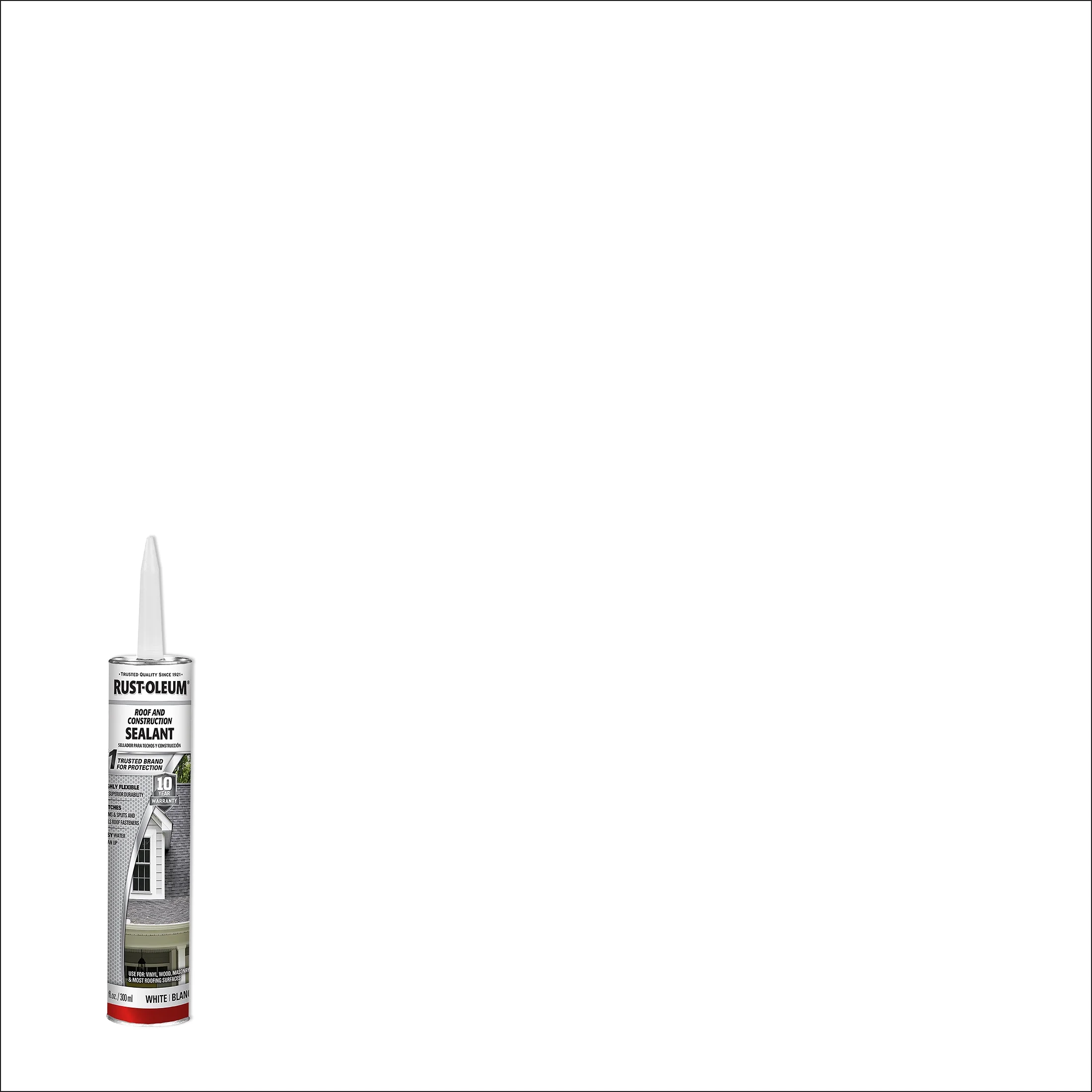 White, Rust-Oleum Roof And Construction Sealant - 301827, 10.1 oz. tube- 12 Pack