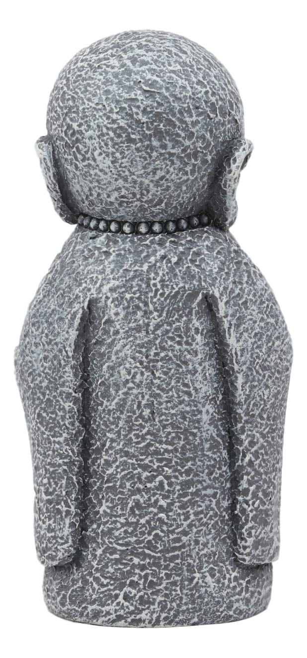 Japanese Happy Jizo Monk With Prayer Beads Mini Statue 5