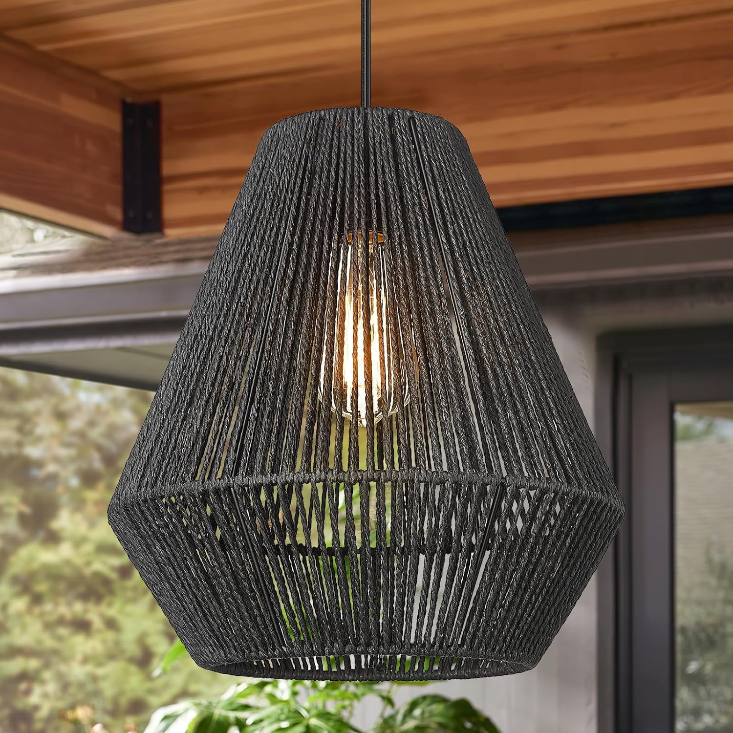 GOURE Modern Woven Pendant Light Fixtures 12