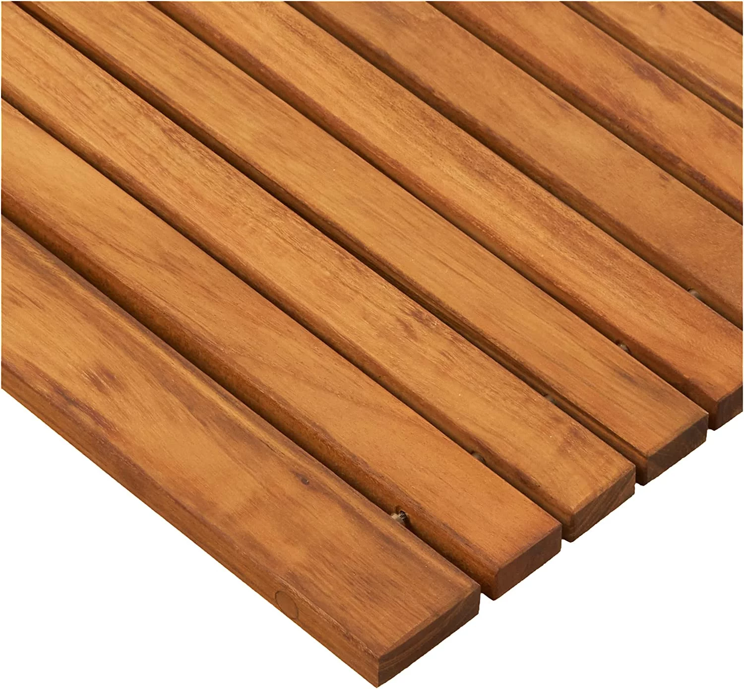 Lykos String Spa Shower Mat in Solid Teak Wood Oiled Finish, Large