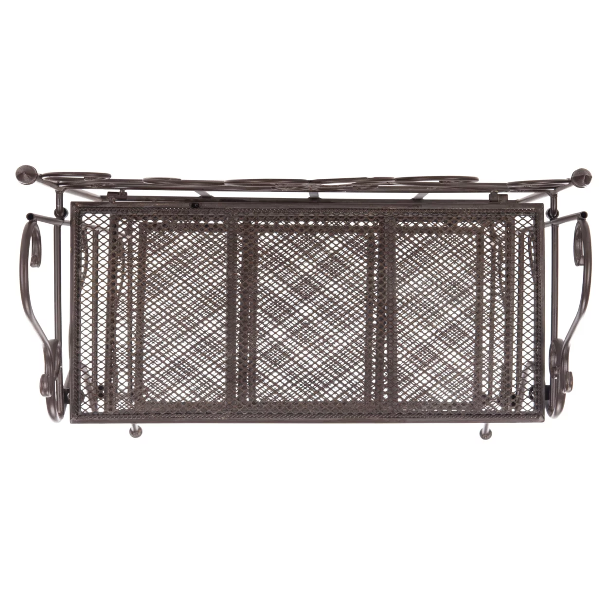 SAFAVIEH Torus Solid Rustic Outdoor Patio 3-Tier Shelf, Unearthed Rust