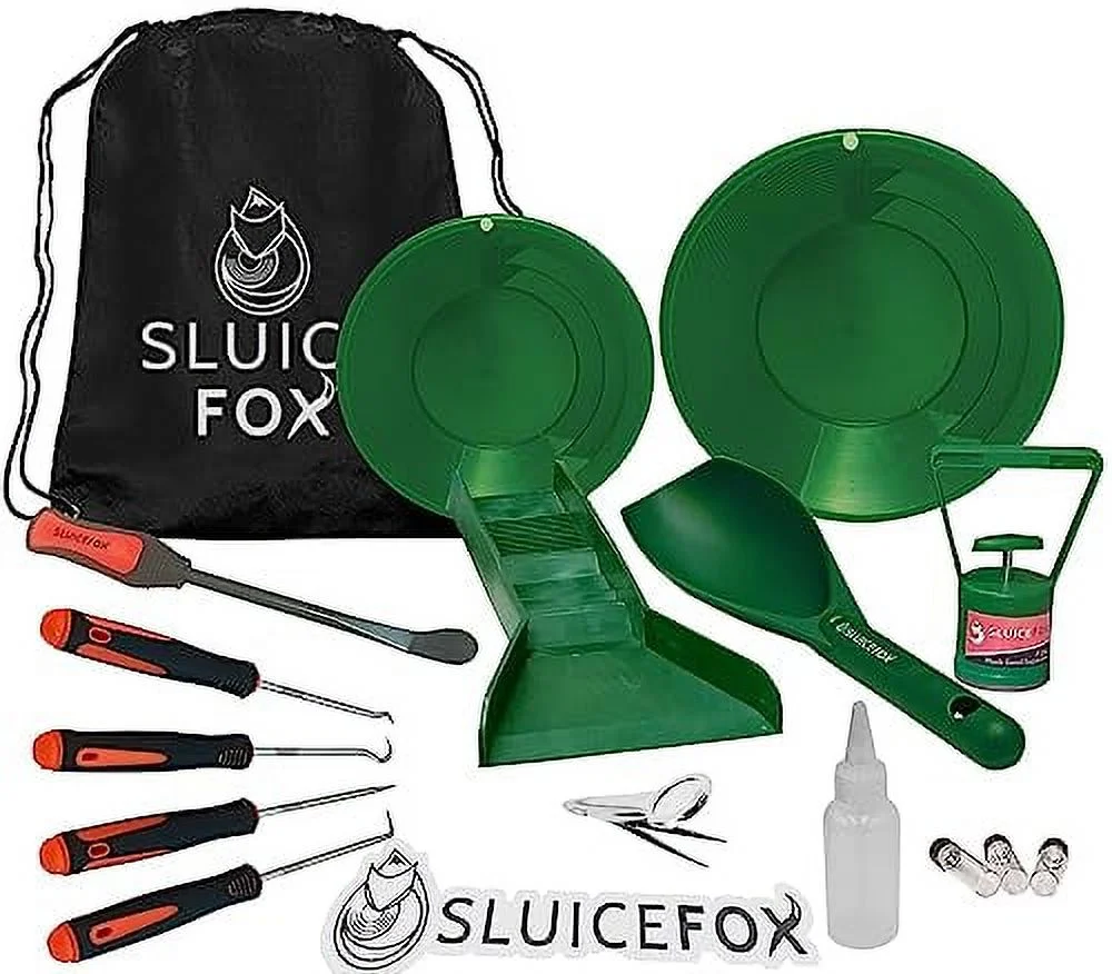 Bedrock Gold Mining Prospecting Kit with Micro Sluice Box