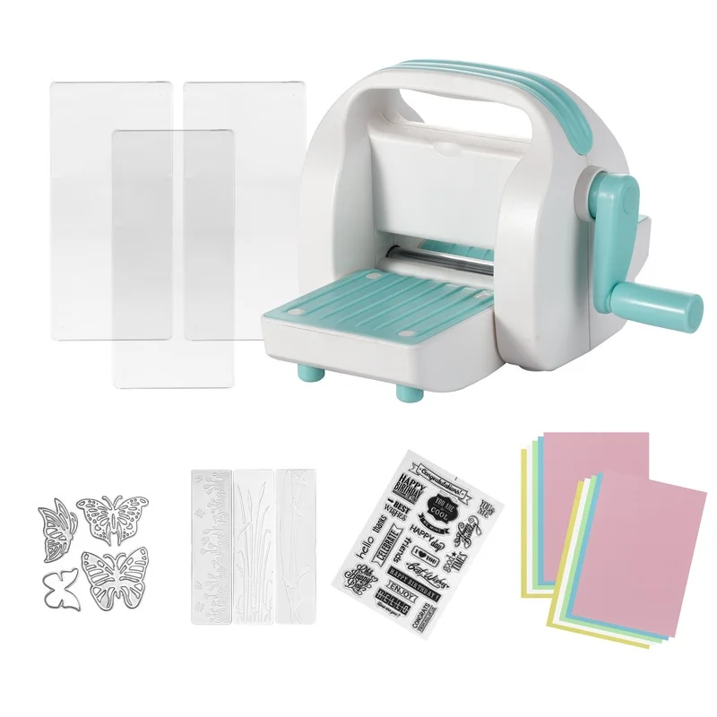WRVCSS Portable Manual Mini Die Cutting & Embossing Machine for Arts & Crafts, Scrapbooking & Cardmaking,3