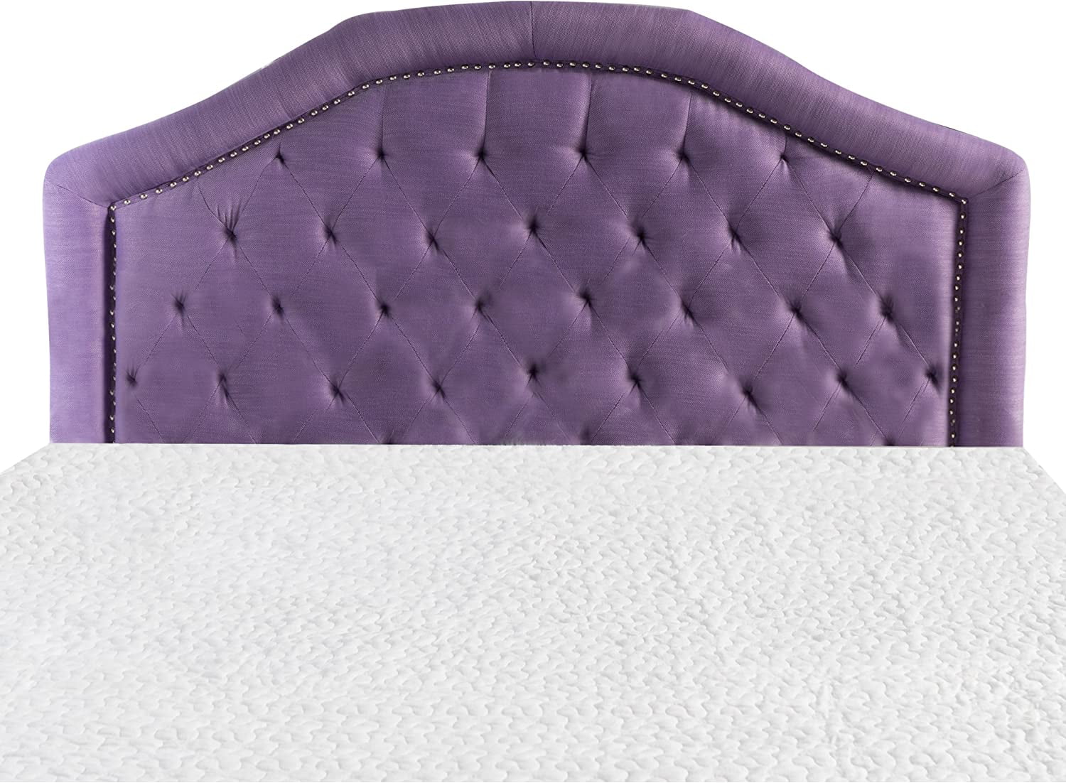 LIANMEI Killian Headboard - Fully Upholstered, Queen / Full, Light Purple