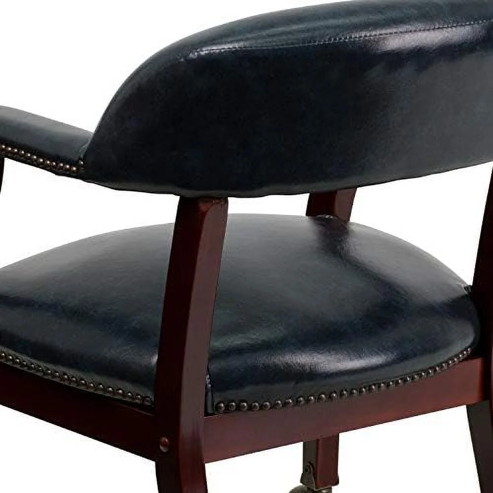 FDXCKJP Burgundy LeatherSoft Conference Chair with Casters
