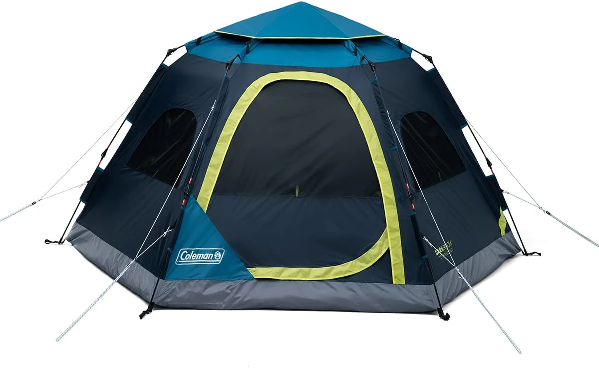 HYUN Camp Burst 4-Person Camping Tent, Umbrella-Style Pop-Up Tent with 45s Easy Setup, Dark Room Option Available, Tub Floor and Taped Seams Keep You Dry, 360° Views