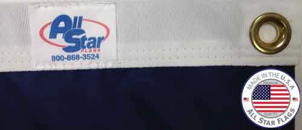 Premium American Flag 4x6' - 100% Made in USA - Durable, Long Lasting, Bright & Vivid Nylon Material - Embroidered Stars, Sewn Stripes with Lock Stitching, Four Rows of Lock Stitching on the Fly End