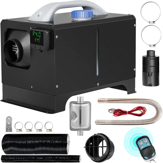 VEVOR Diesel Air Heater 8KW, All in One 12V Truck Heater, Parking Heater with Black LCD, Remote Control, Fast Heating Diesel Heater for RV Truck, Boat, Bus, Car Trailer, Motorhomes