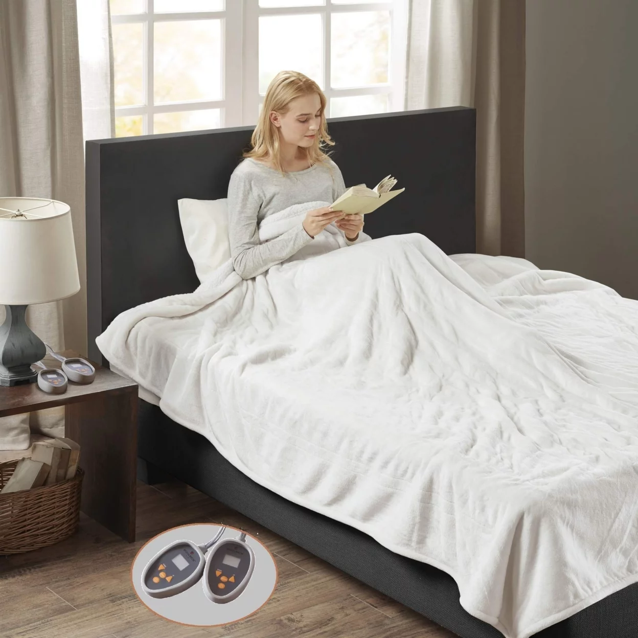 Woolrich WR54-1763 Heated Plush To Berber Blanket Twin Ivory,Twin