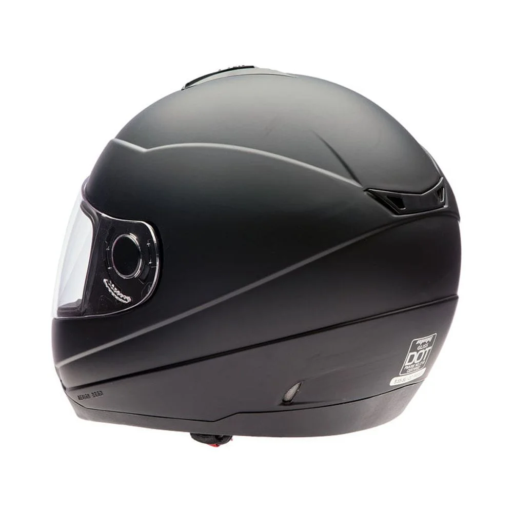 MMG Adult Full Face Helmet DOT – Matte Black LARGE (with Spare Shield) Model 26