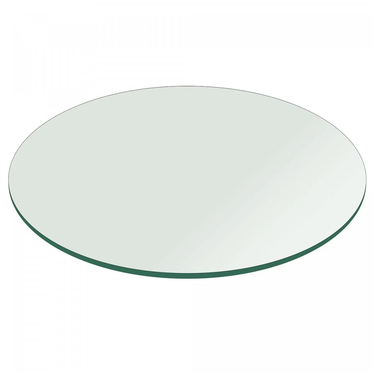Fab Glass and Mirror Round 0.75 in. Thick Flat Polish Tempered Glass Table Top