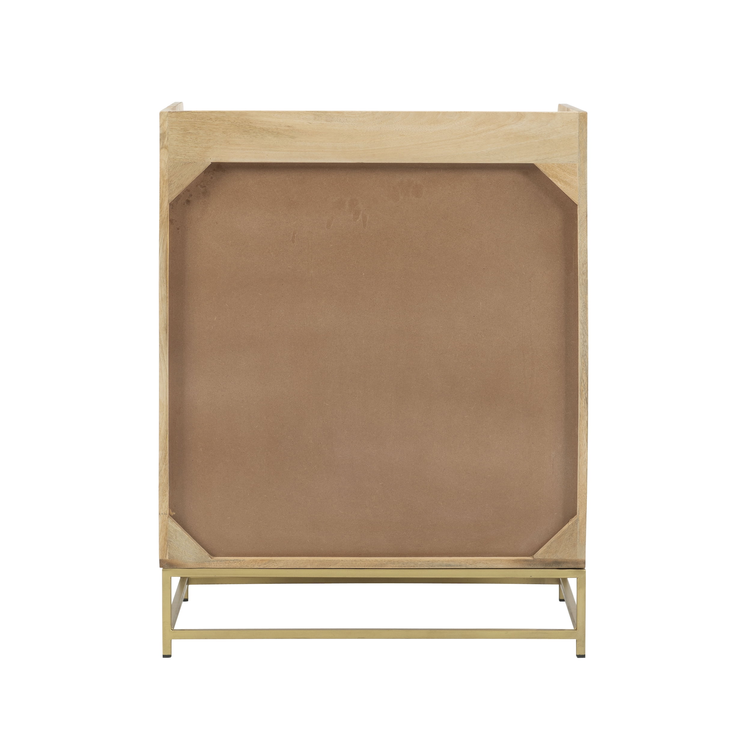 Blair Rattan Bar Cabinet, Natural with White Marble Top