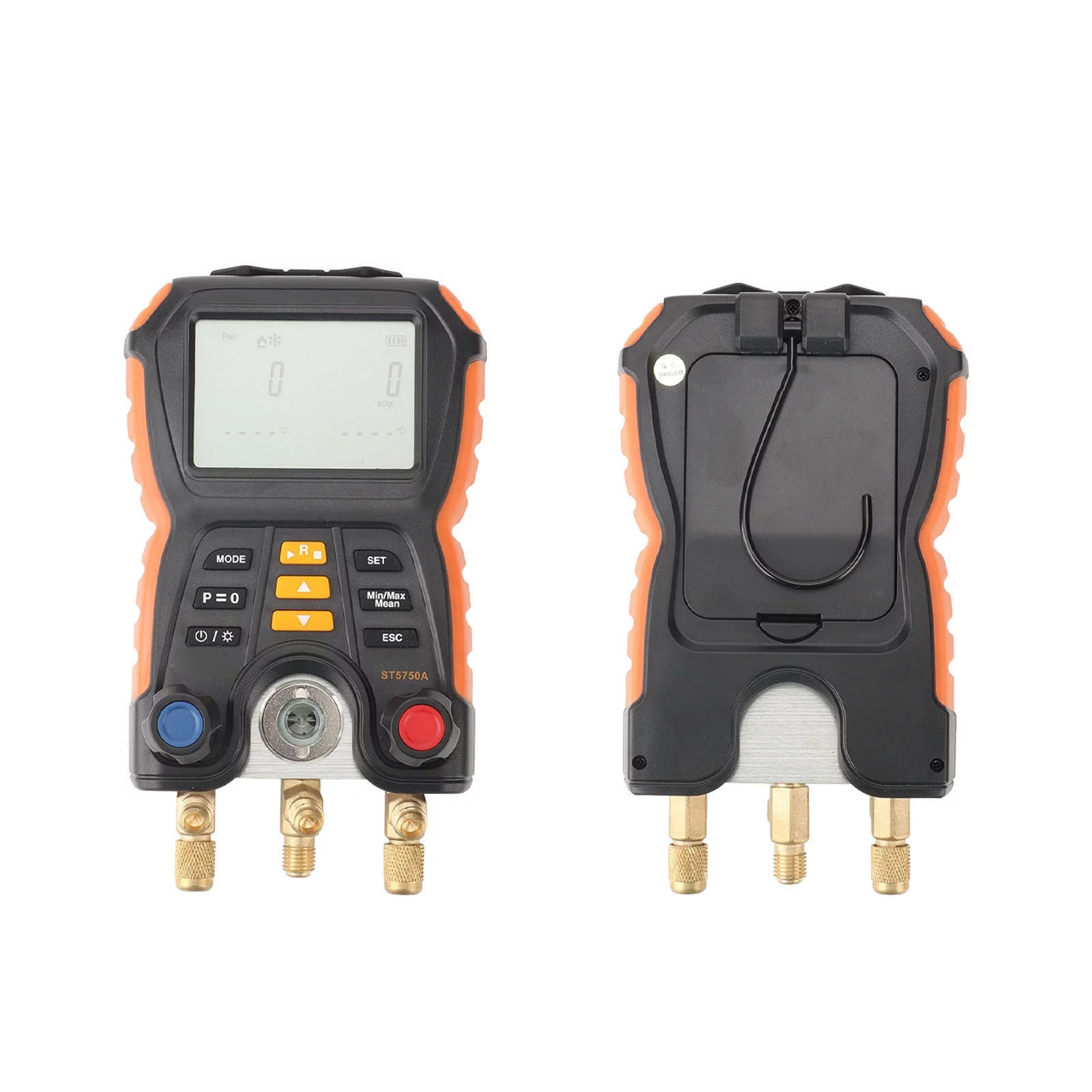 Digital Manifold Gauge Refrigeration Digital Manifold Gauge Accuracy 2 in 1 Pressure Temperature Tester Air Conditioner HVAC Digital Manifold Meter